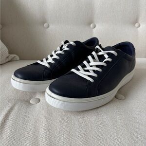 Ecco Men's Navy Leather Sneakers